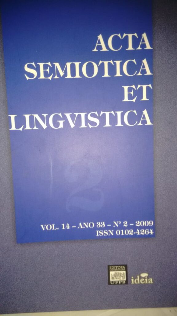 Acta Semiotica Et Lingvistica V. 14 Ano 33 Nº 02