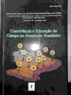 Convivencia E Educacao Do Campo No Semiarido Brasileiro