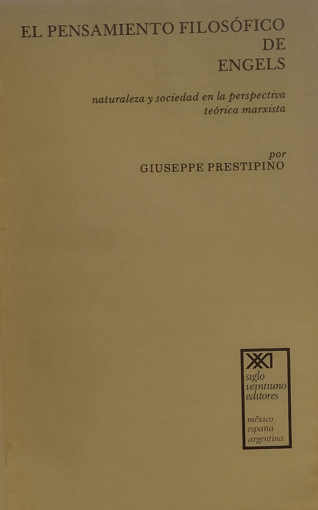 El Pensamiento Filosófico de Engels - Reencadernado