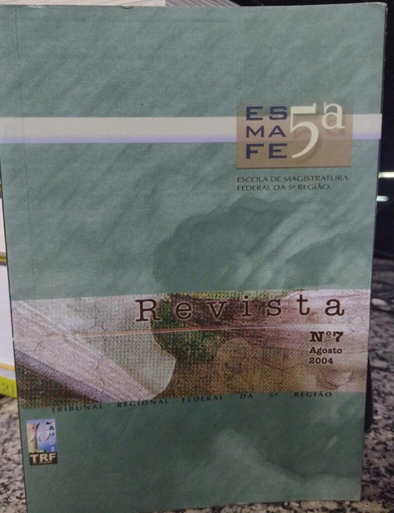 revista esmafe -escola de magistratura federal da 5a regiao - N.7 agosto 2004