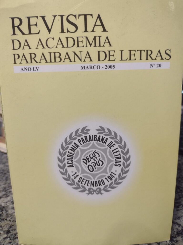 Revista Da Academia Paraiba De Letras N°20 Ano Lv Marco 2005