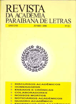 Revista Da Academia Paraibana De Letras Nº 22 Ano Lvii Junho 2006