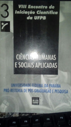 Ciencias Humanas E Sociais Aplicadas -vii Encontro De Iniciacao Cientifica Da Ufpb