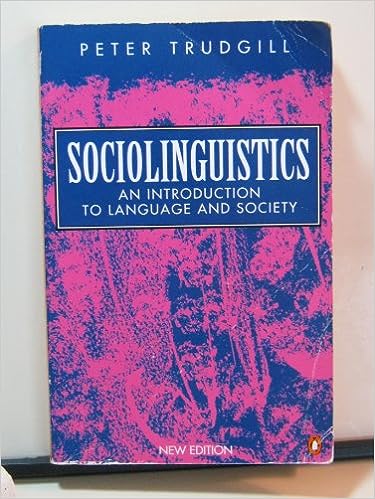 Sociolinguistics - an introduction to language and society