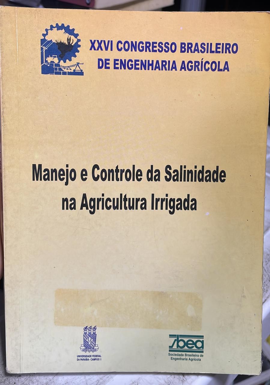 manejo e controle da salinidade na agricultura irrigada