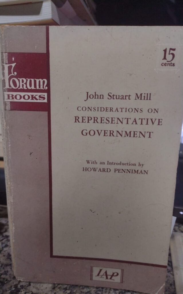 considerations on representative government