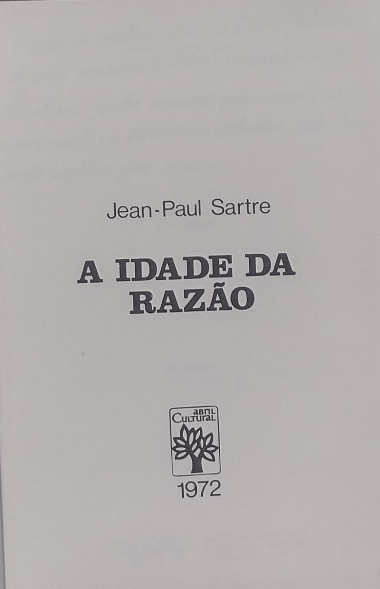 A Idade Da Razão - Reencadernado