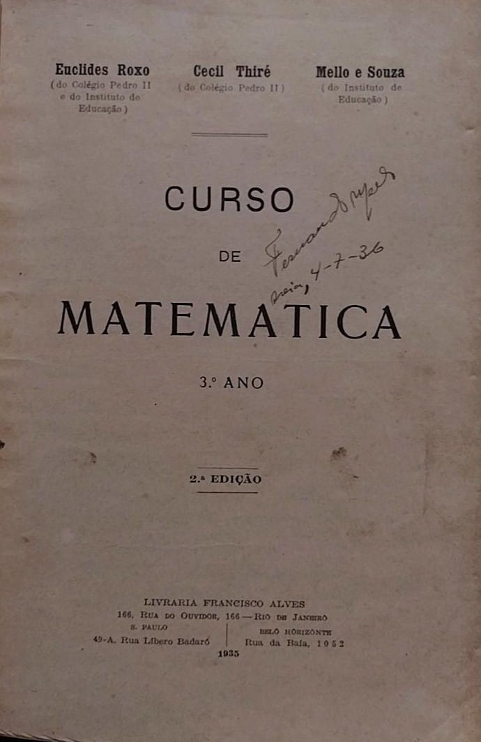 Curso de Matematica - 3° ano - Reencadernado