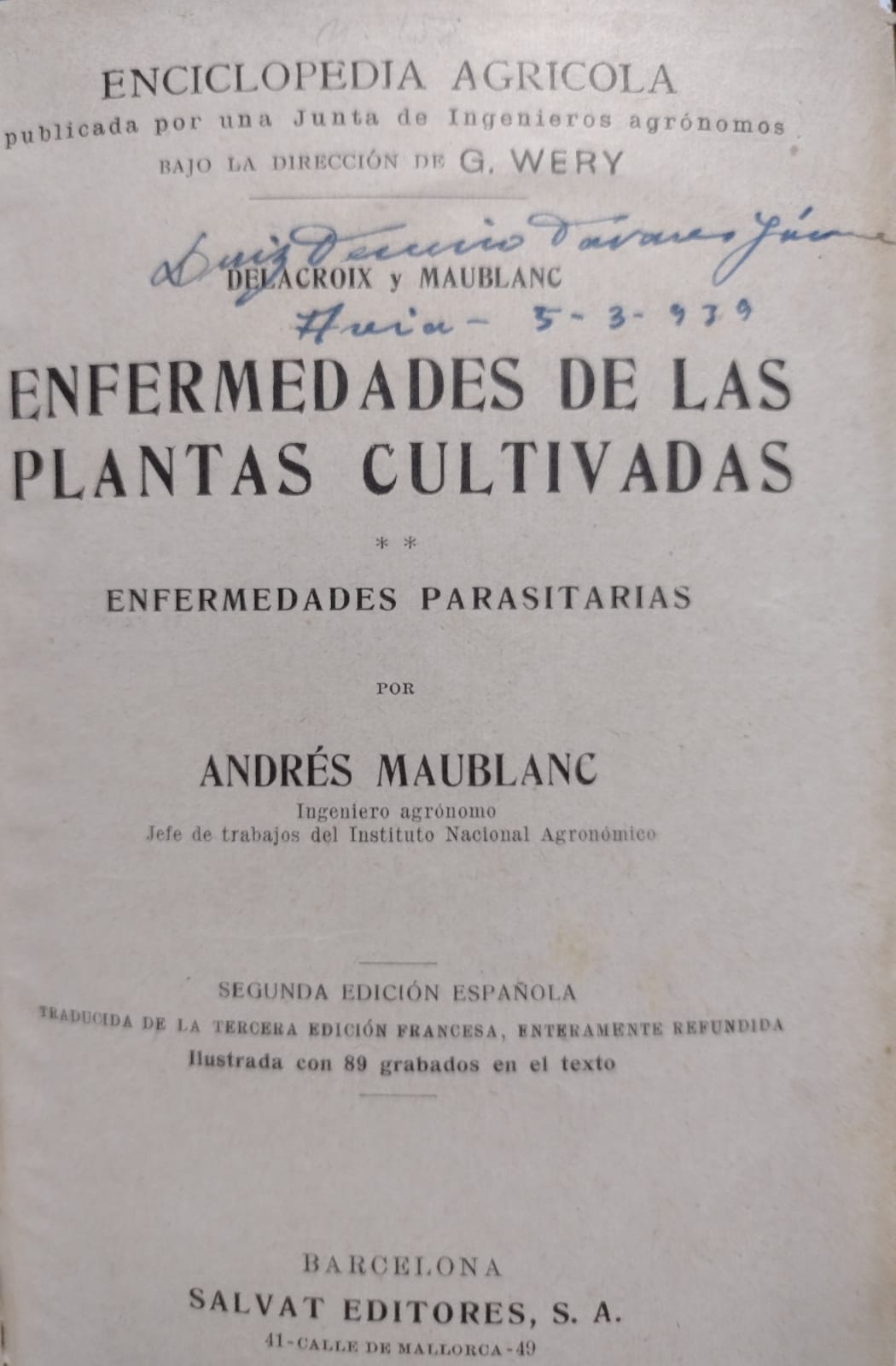 Enfermedades de las Plantas Cultivadas - Enfermedades Parasitarias - Reencadernado
