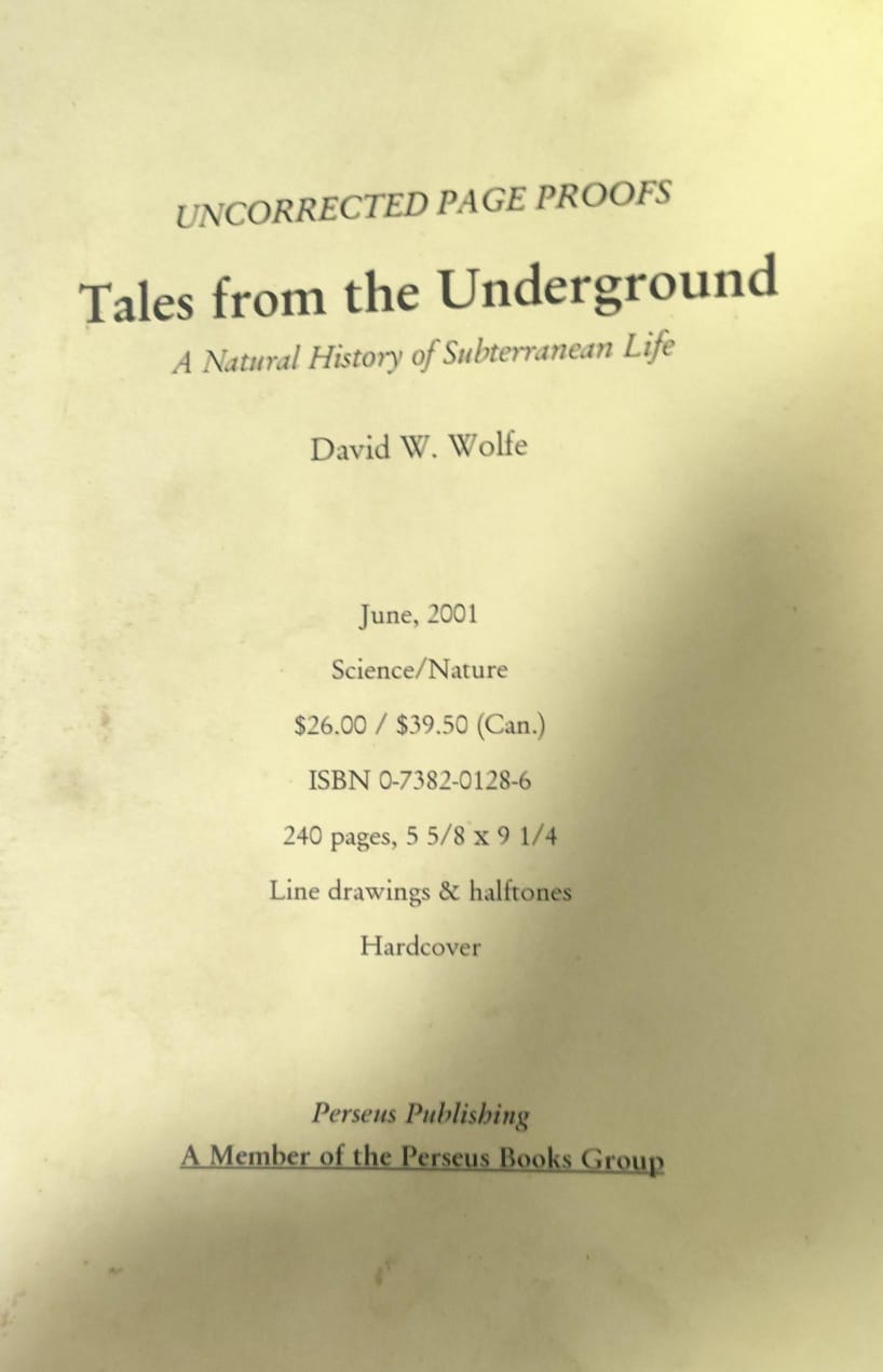 Tales From The Underground: A Natural History Of Subterranean Life