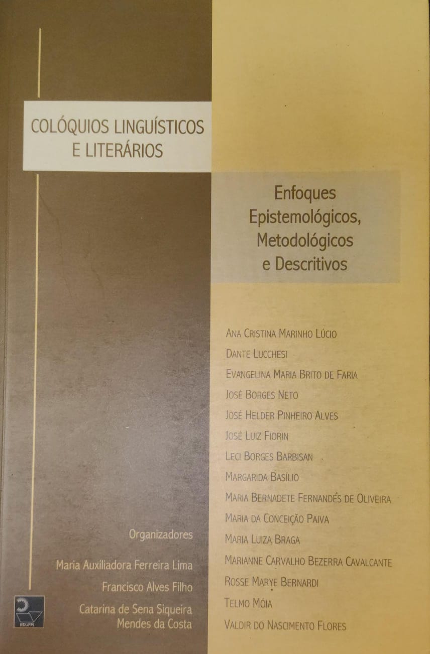 Colóquios Linguísticos e Literários: Enfoques Epistemológicos Metodo