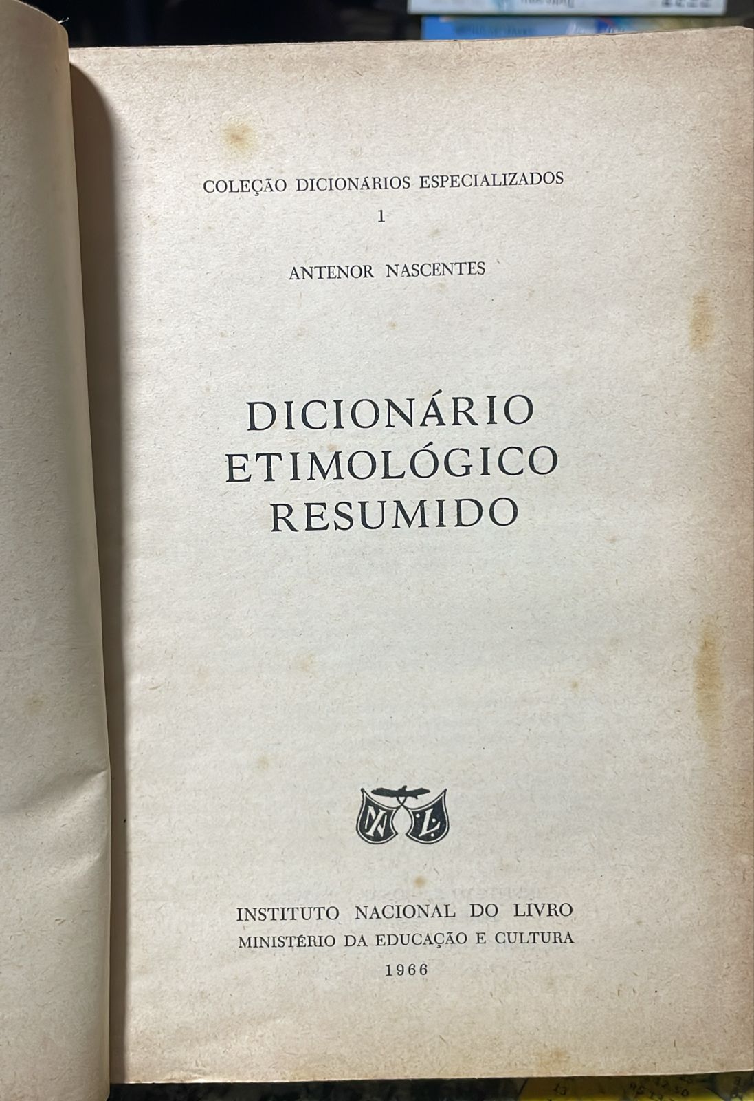dicionario etimologico resumido / reencadernado
